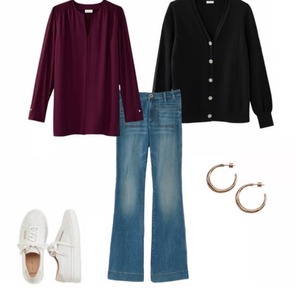 J Jill Black Bejeweled-Buttons Cardigan very soft and comfortable Size 2X NWT - Picture 14 of 14